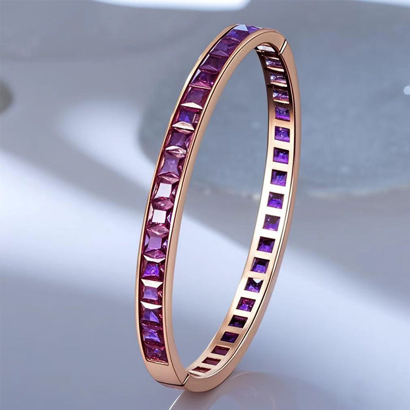 Borderless inlaid natural diamond bracelet