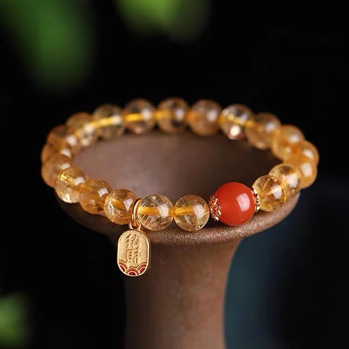Natural Crystal Beads Bracelet with Agate Beads