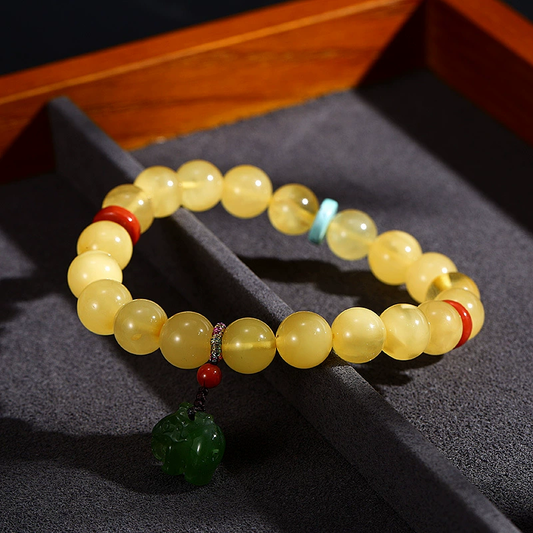Jasper Elephant Natural Agate Bracelet