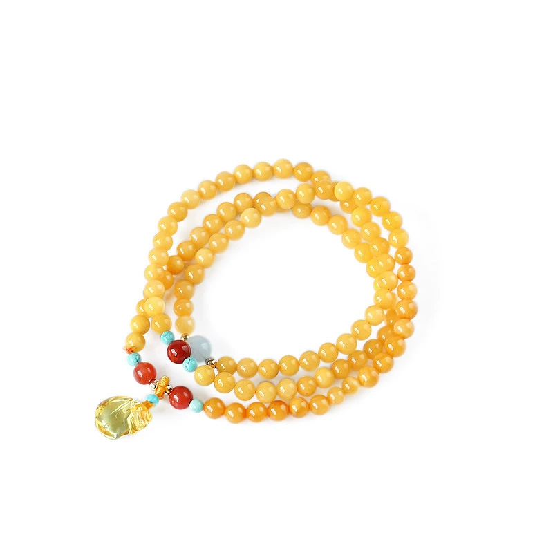 Amber purse natural agate bracelet