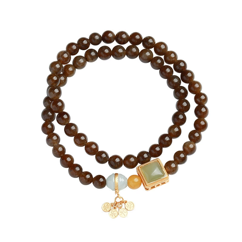 Square Brand Natural Agate Bracelet