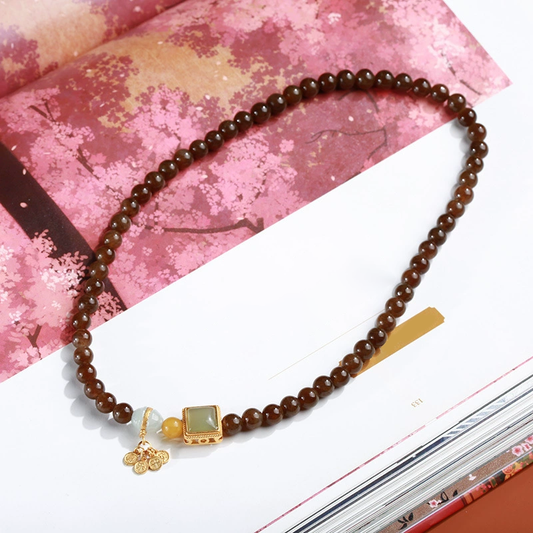 Square Brand Natural Agate Bracelet