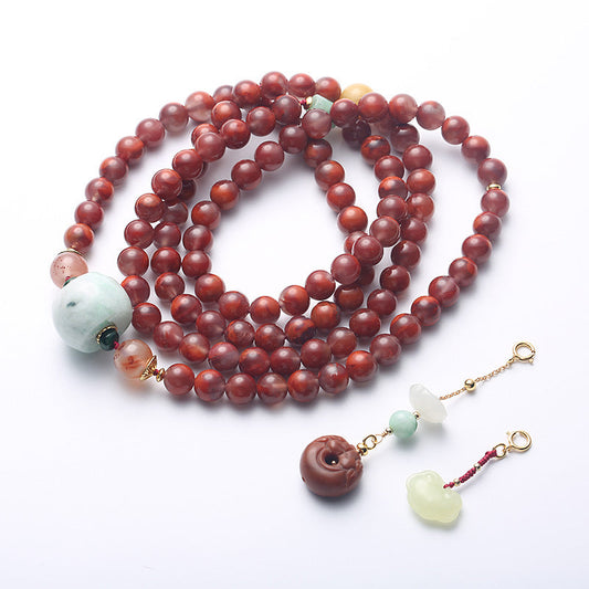 Peace Lock Jade Pendant Natural Agate Bracelet