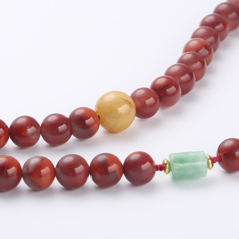 Peace Lock Jade Pendant Natural Agate Bracelet