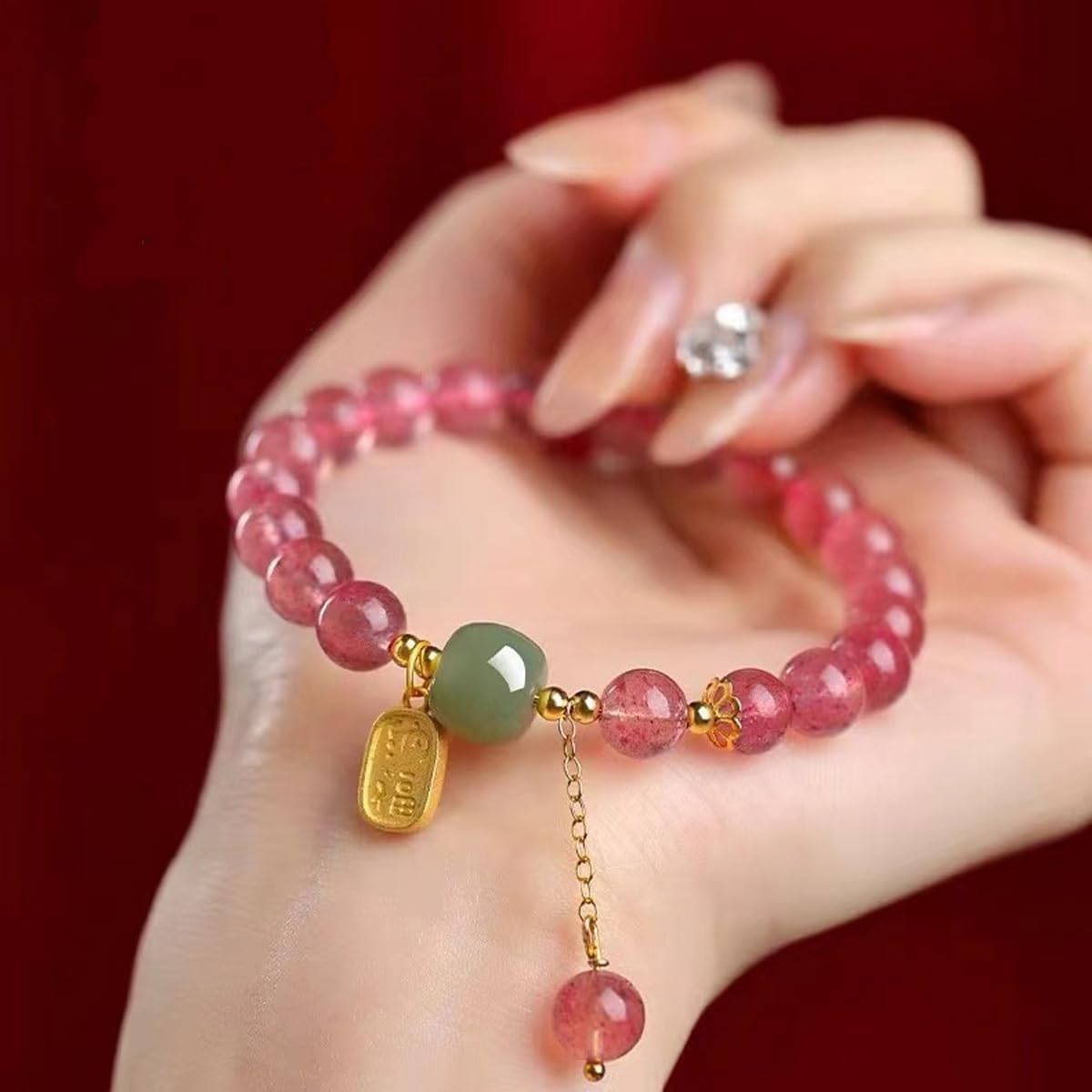Natural Crystal Beads Bracelet with Agate Beads
