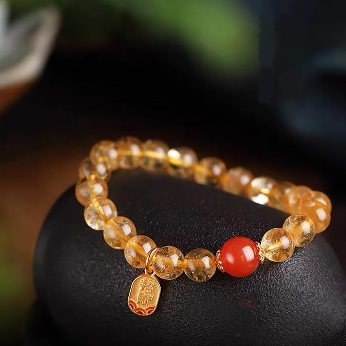 Natural Crystal Beads Bracelet with Agate Beads