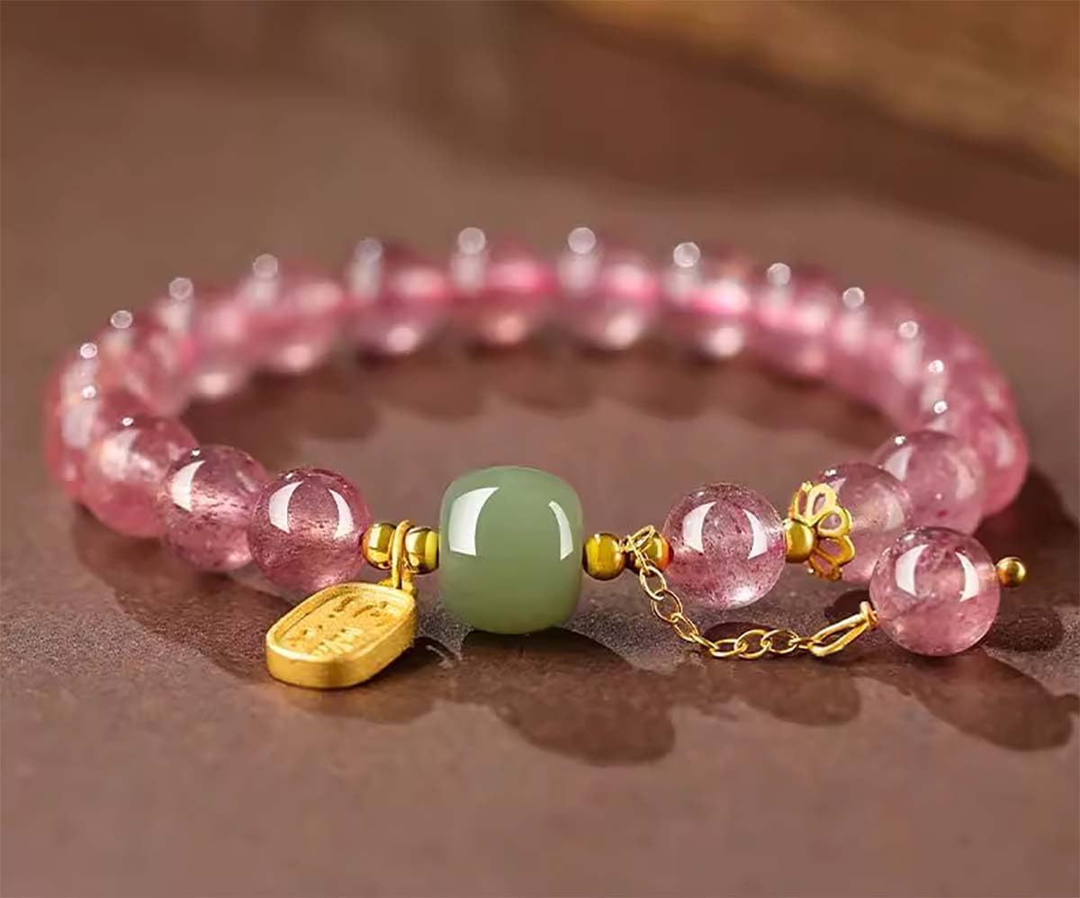 Natural Crystal Beads Bracelet with Agate Beads