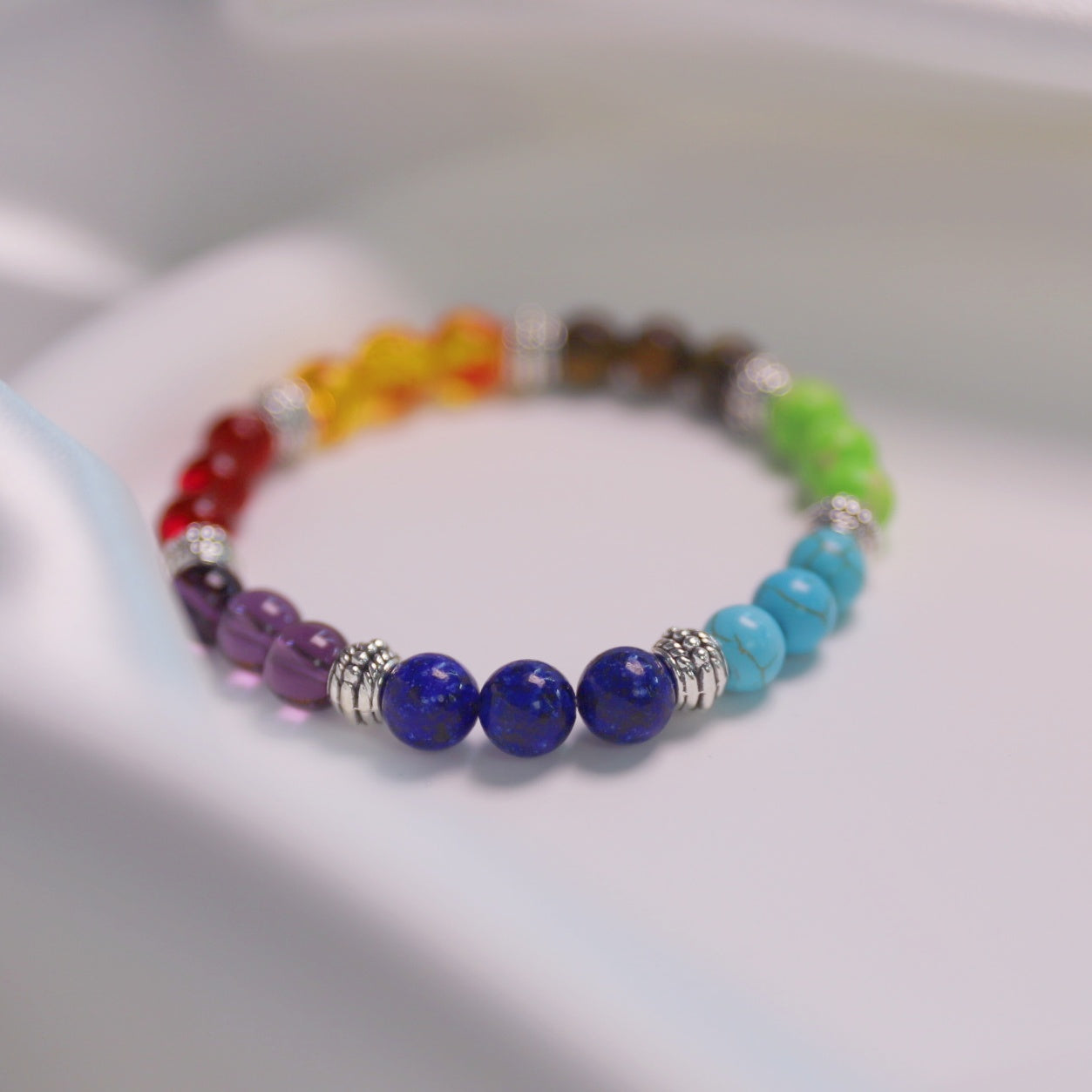 7 Chakra Stones Crystals Bracelet