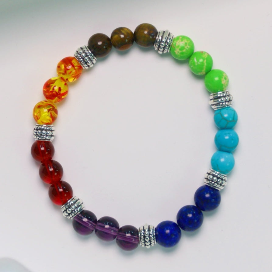 7 Chakra Stones Crystals Bracelet