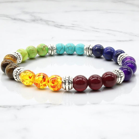 7 Chakra Stones Crystals Bracelet