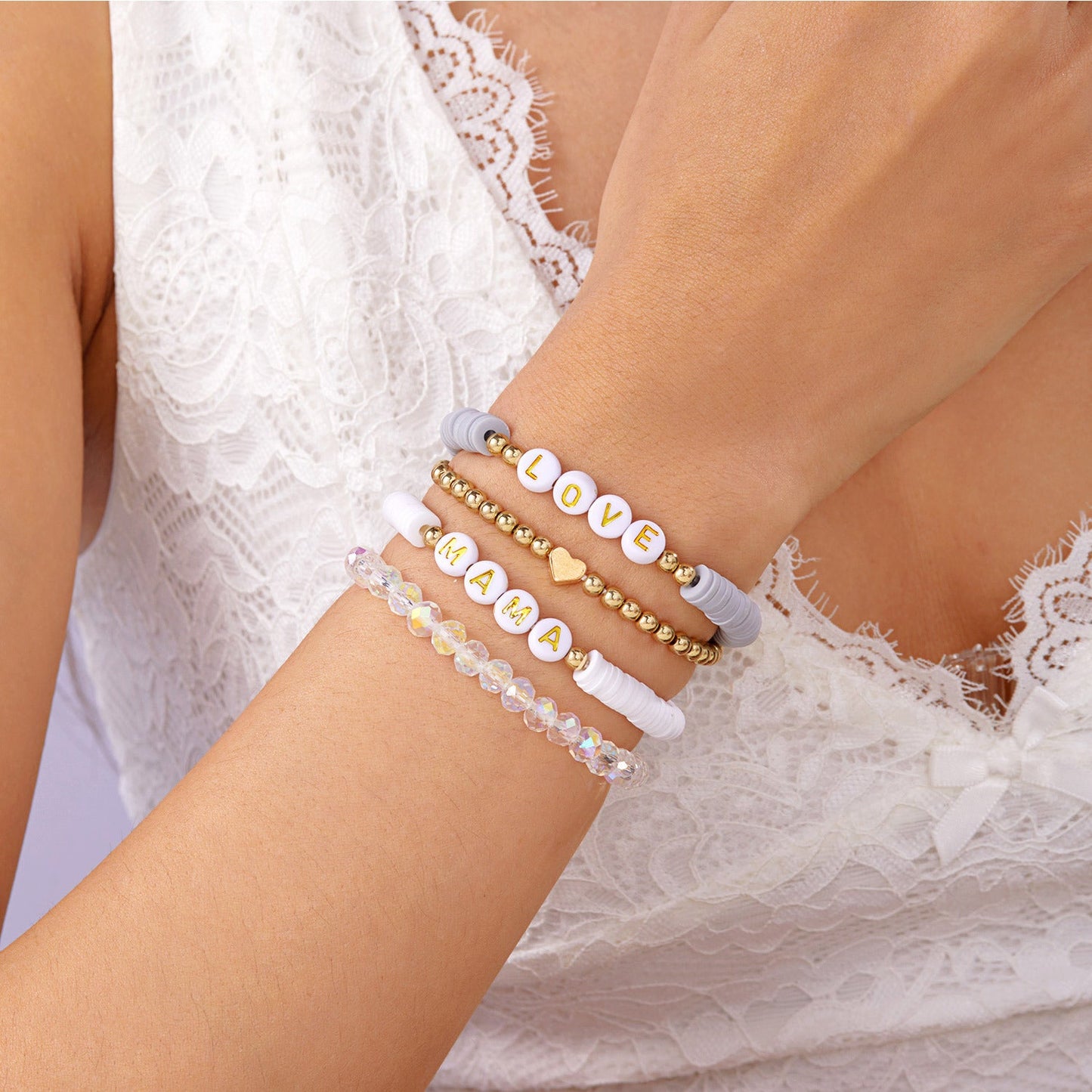 Soft clay bracelet for mother's gift