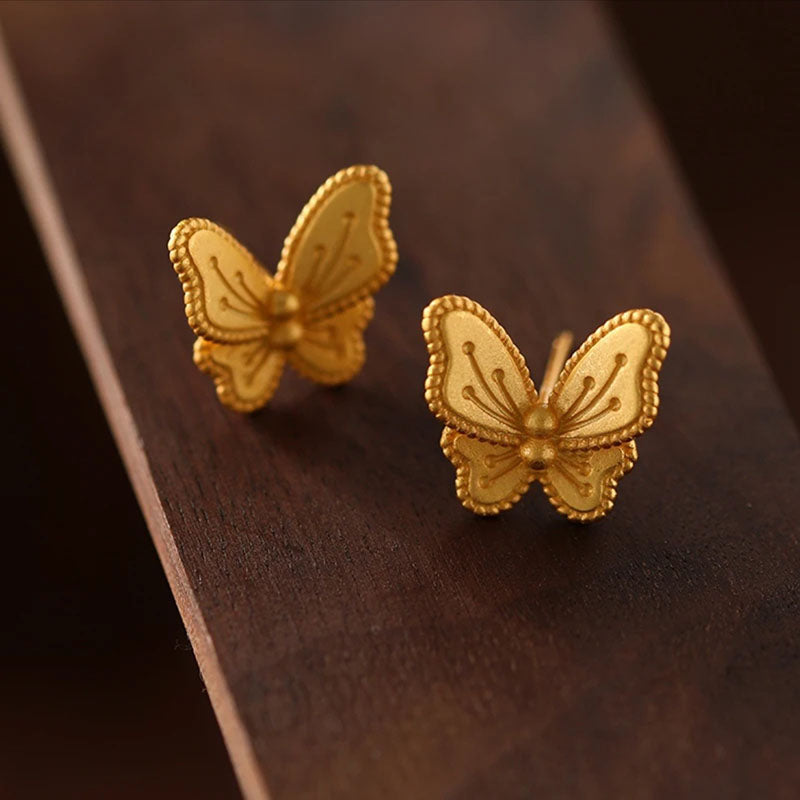 Gold Butterfly Ring Earrings Necklace Bracelet