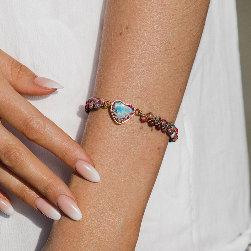 Pulsera de amor de protección de jaspe