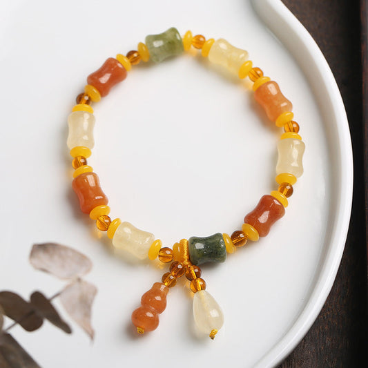 Bone Natural Emerald Jade Stone bracelet