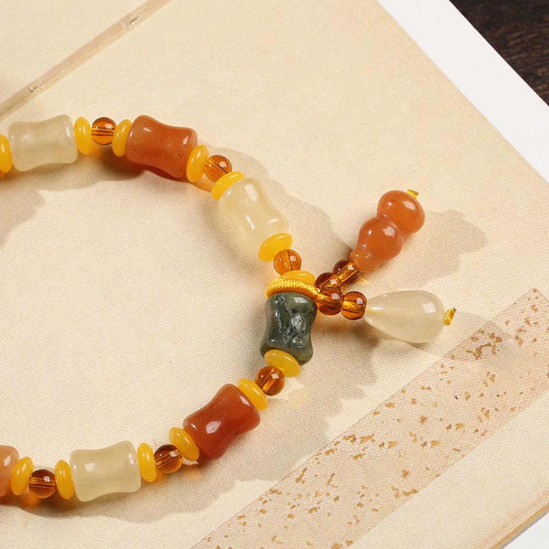 Bone Natural Emerald Jade Stone bracelet