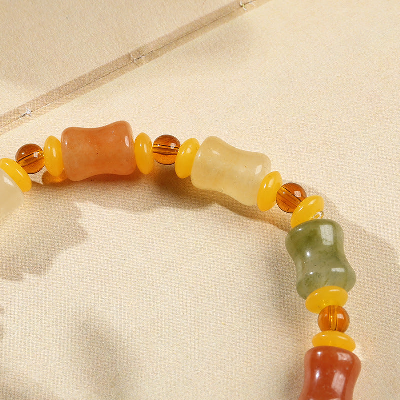 Bone Natural Emerald Jade Stone bracelet