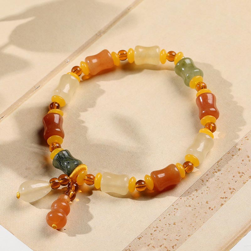 Bone Natural Emerald Jade Stone bracelet