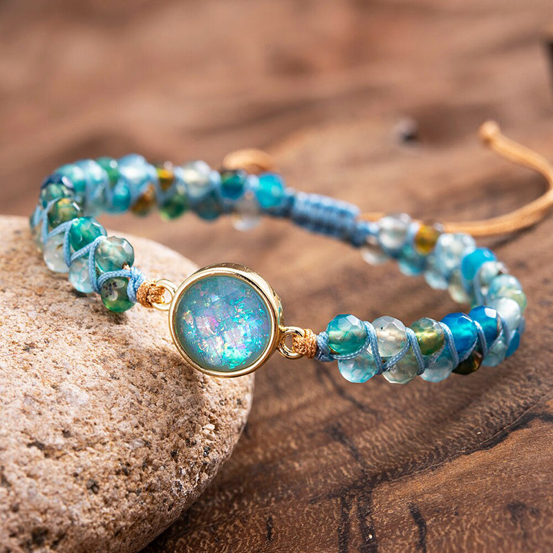Transparent Opal Braided Bracelet