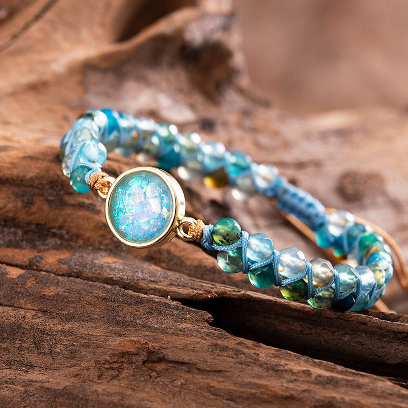 Transparent Opal Braided Bracelet