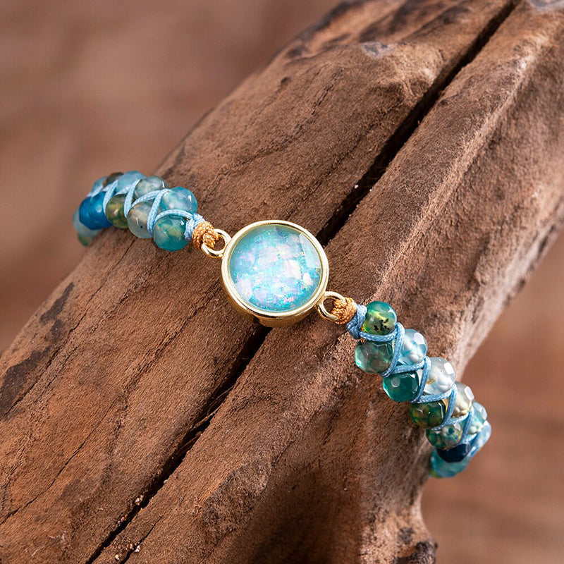 Transparent Opal Braided Bracelet