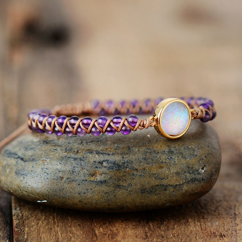 Transparent Opal Braided Bracelet