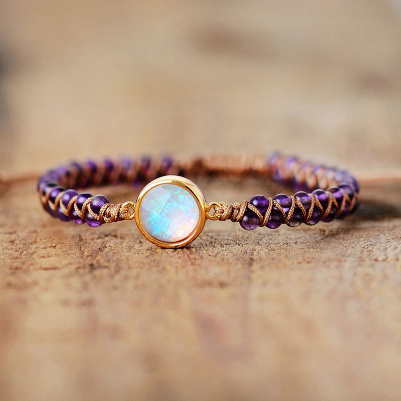 Transparent Opal Braided Bracelet