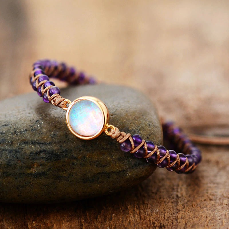 Transparent Opal Braided Bracelet