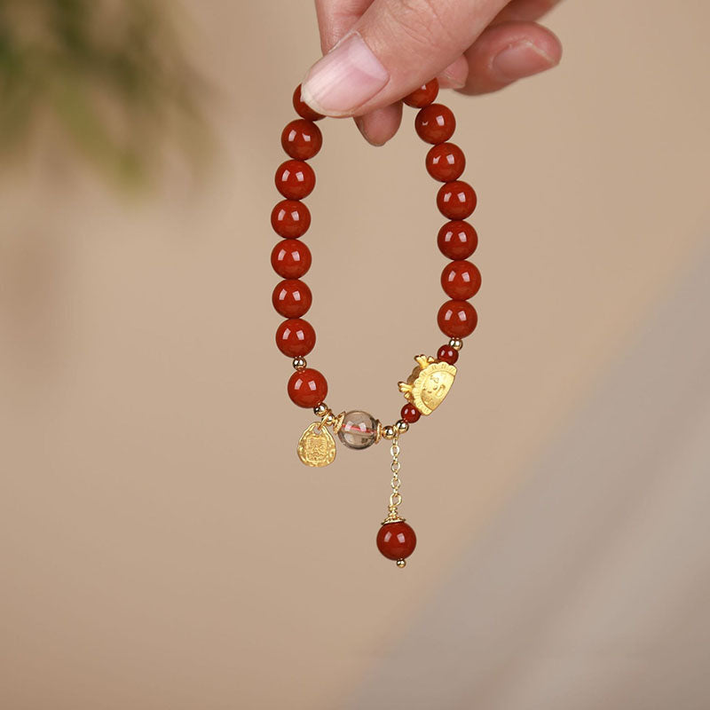 Dragon Dumpling Natural Agate Bracelet