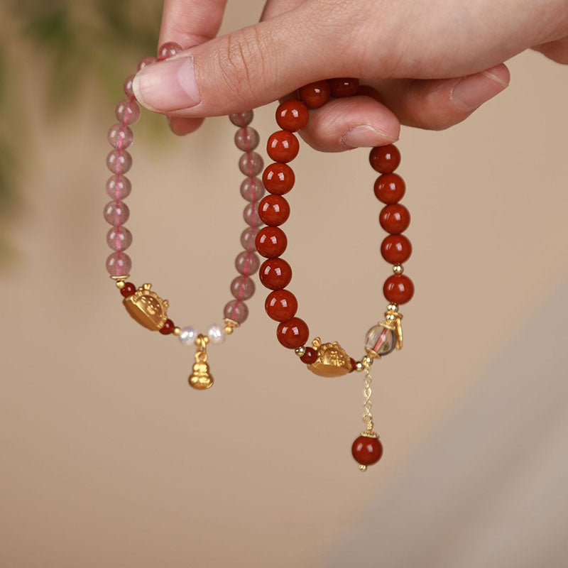 Dragon Dumpling Natural Agate Bracelet