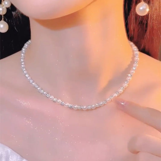 Starry Sky Natural Freshwater Pearl Bracelet Necklace