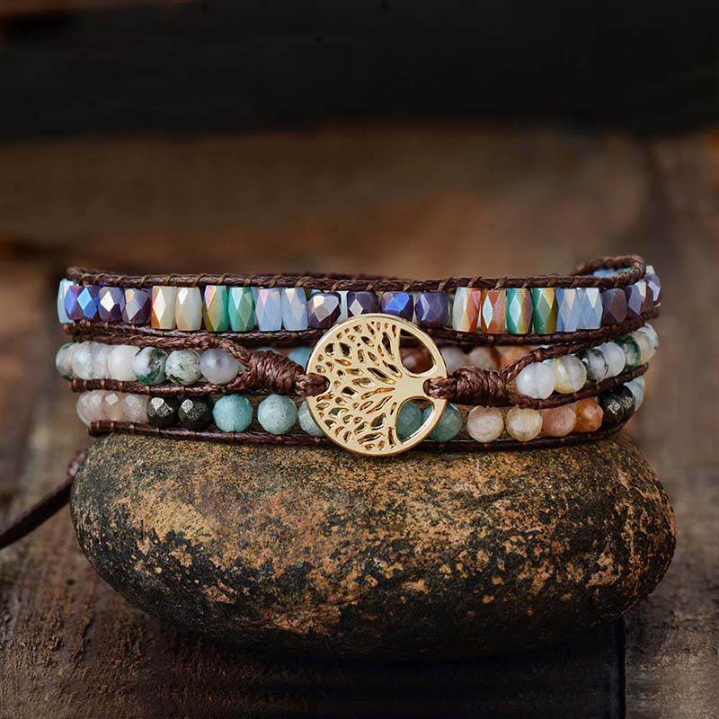 Jasper Tree of Life agate Bracelet