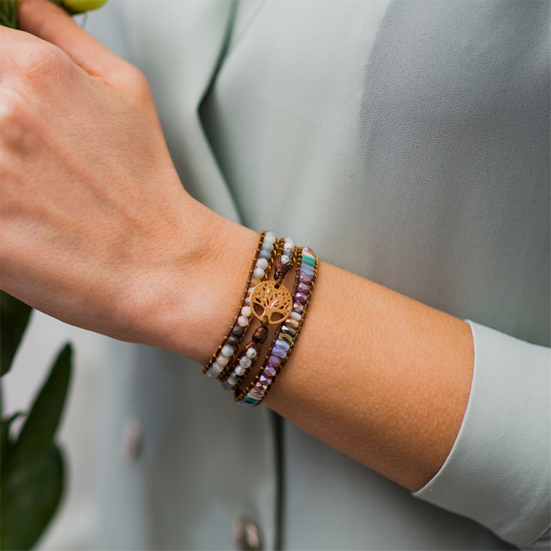 Jasper Tree of Life agate Bracelet