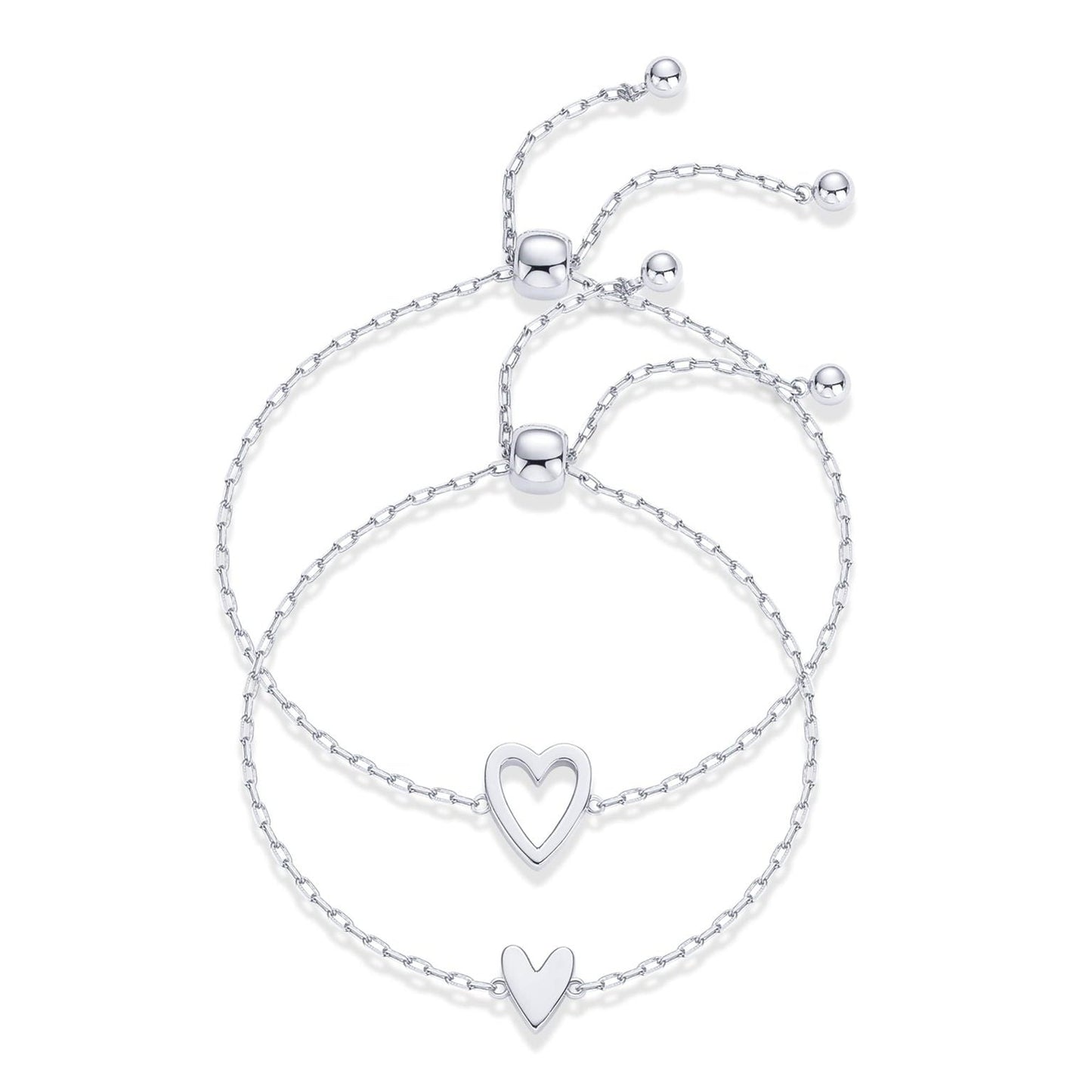 Couple heart bracelet