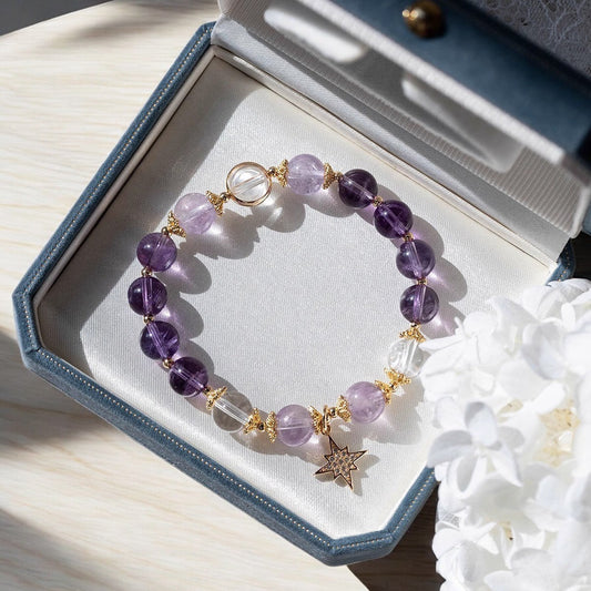 Amethyst Sparkling Star Bracelet