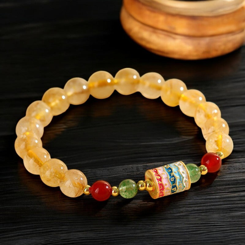Citrine Spinning Wheel Bracelet