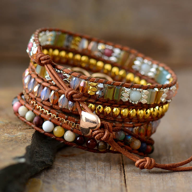 Pulsera envolvente de jaspe imperial Love