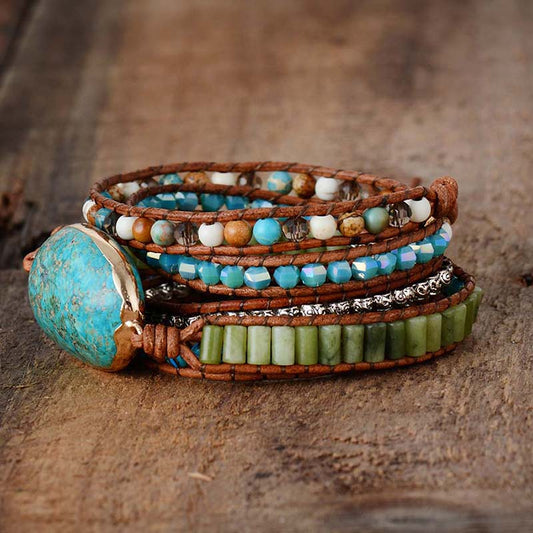Ocean Jasper Wrap Bracelet
