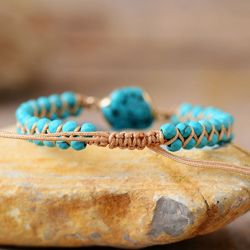 Pulsera de turquesa natural