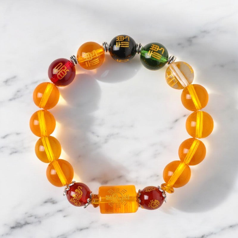 Natural Citrine Bead Bracelet