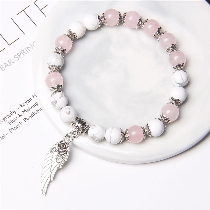 Angel Wing Quartz Agate Bracelet