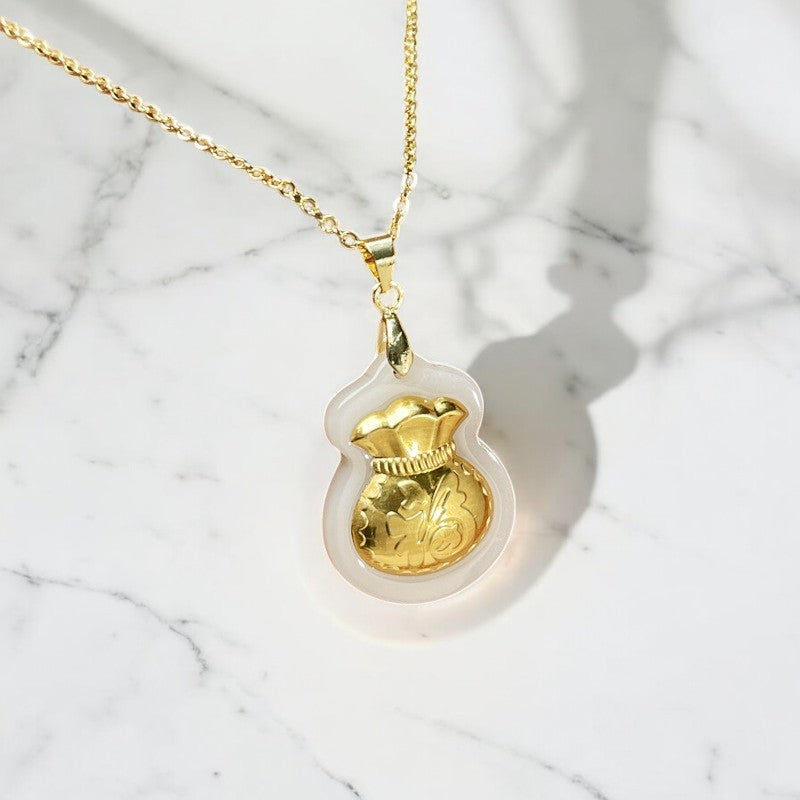 Lucky White Jade Necklace