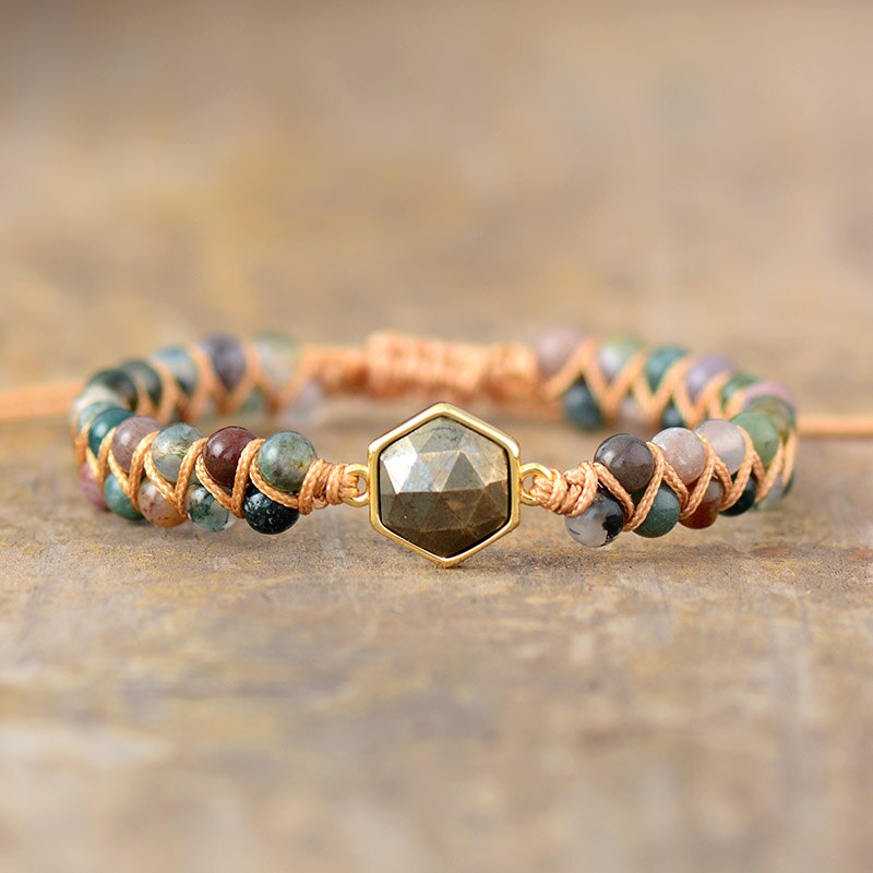 Dream Labradorite Hexagonal Bracelet