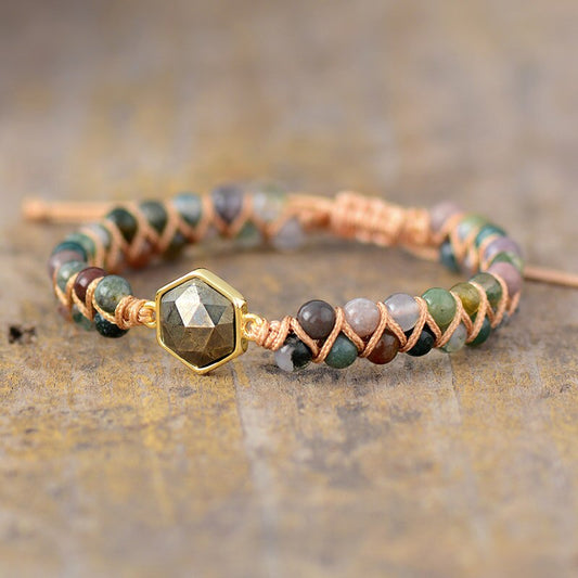 Dream Labradorite Hexagonal Bracelet