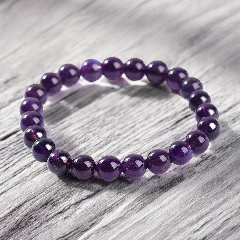 Amethyst Crystal Bead Bracelet