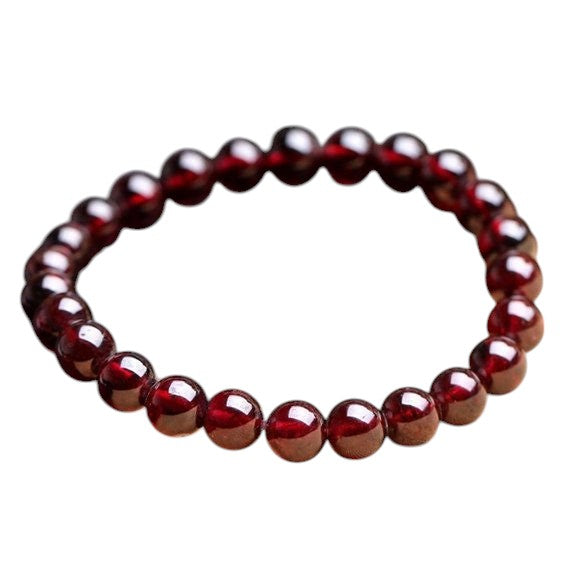 Garnet Beads Crystal Bracelet