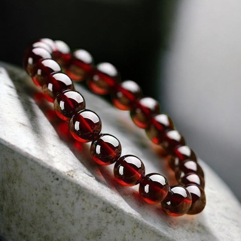 Garnet Beads Crystal Bracelet