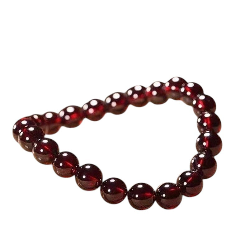 Garnet Beads Crystal Bracelet