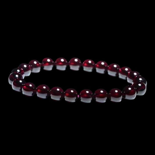 Garnet Beads Crystal Bracelet