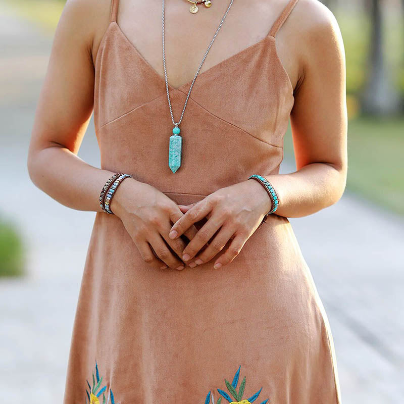 Turquoise Woven Gold Bracelet