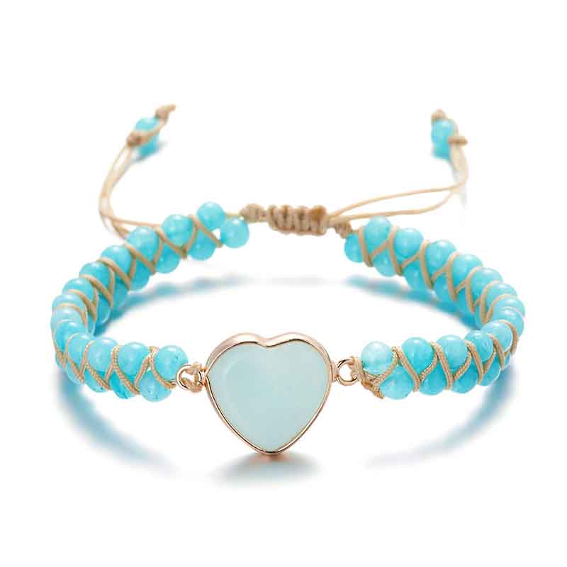 Dazzling Jasper Heart Bracelet
